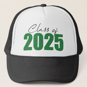 Green Glitter Class of 2025 Trucker Hat