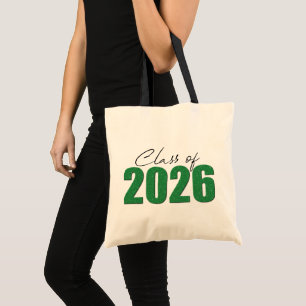 Green Glitter Class of 2026 Tote Bag