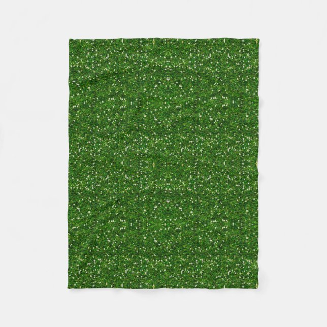 Green Glitter Fleece Blanket (Front)