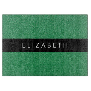 Green Glitter, Glitter Background, Your Name Cutting Board