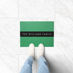 Green Glitter, Glitter Background, Your Name Doormat