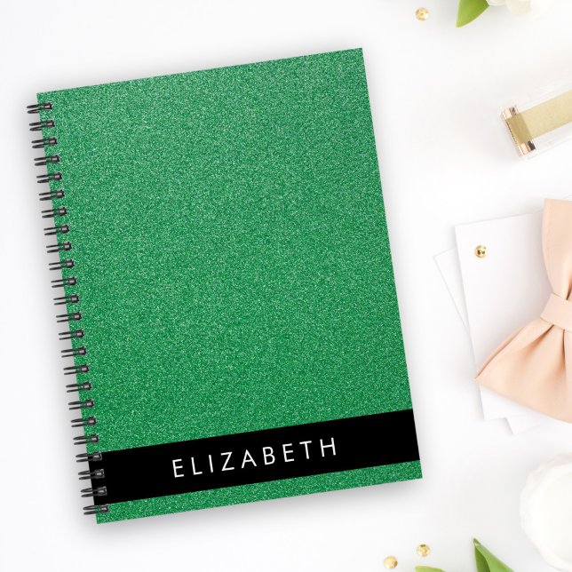 Green Glitter, Glitter Background, Your Name Planner (Creator Uploaded)