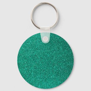Green Glitter Key Ring