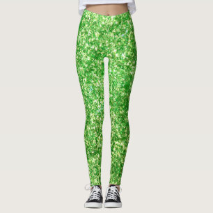 Green Glitter leggings