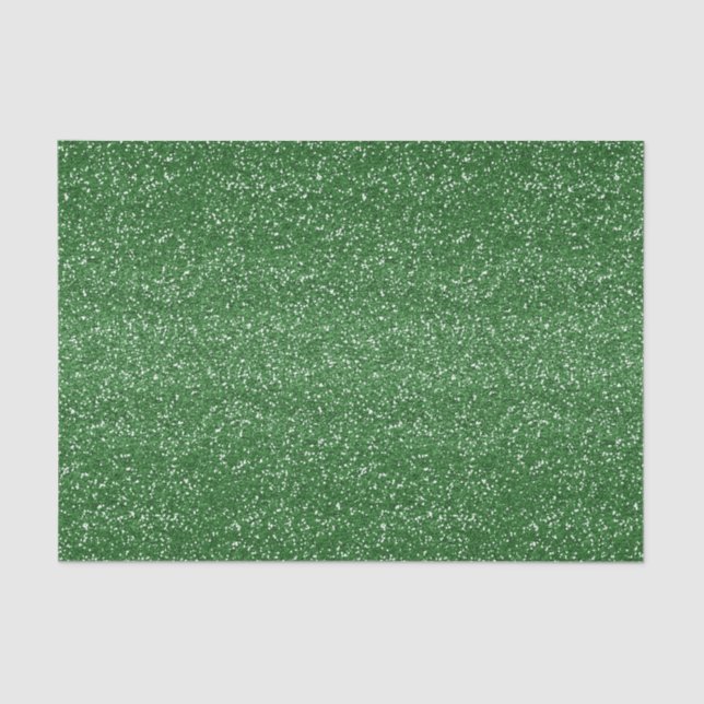 GREEN GLITTER LOOK MARDI GRAS TISSUE PAPER (Front)