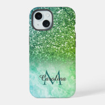 Green Glitter, Marble, Personalised