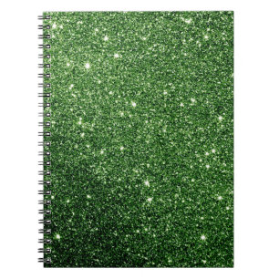 Green Glitter Notebook