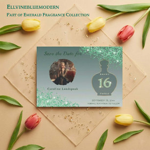 Green Glitter Paris Fragrance Studio Sweet 16 Save The Date