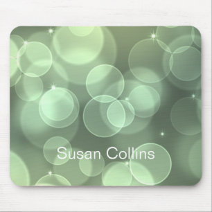Green Glitter Personalised Girly Mouse Mat