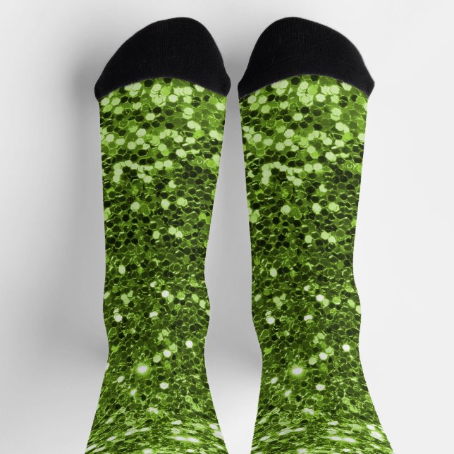 Green Glitter  Socks (Top)