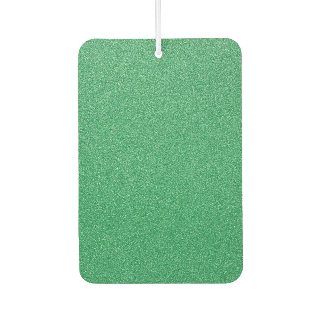 Green Glitter, Sparkle, Glitter Background Car Air Freshener (Front)
