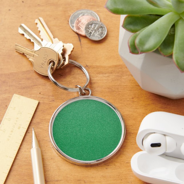 Green Glitter, Sparkle, Glitter Background Key Ring (Desk)