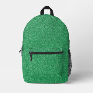 Green Glitter, Sparkle, Glitter Background Printed Backpack