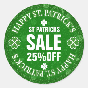 Green Glitter St Patrick's Custom Sale Sticker