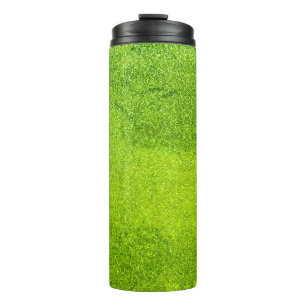 Green glitter thermal tumbler
