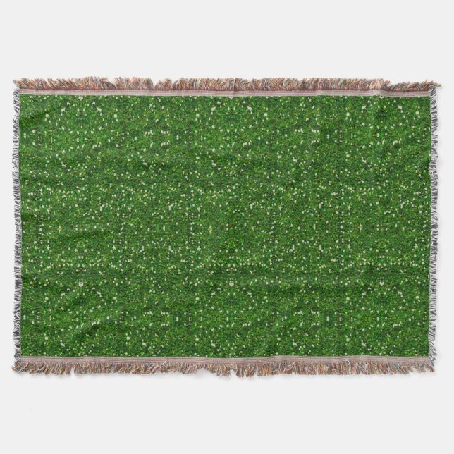 Green Glitter Throw Blanket (Front)