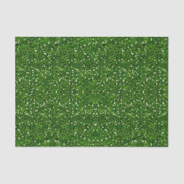 Green Glitter Tissue Paper (Front)