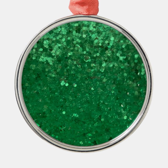 Green Glitter to Customize Metal Tree Decoration (Front)