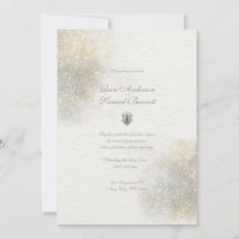 Green Glitter Watercolor Shapes Wedding