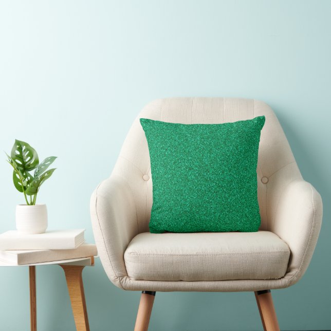 Green Glittery Pattern Pillow (Chair)