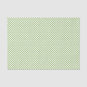 Green Glittery Polka Dot Tissue Paper