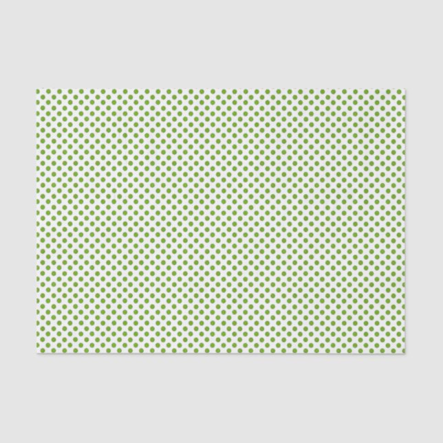 Green Glittery Polka Dot Tissue Paper (Front)