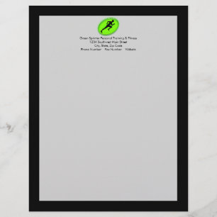 Green Glow Fitness Logo Customized Letterhead