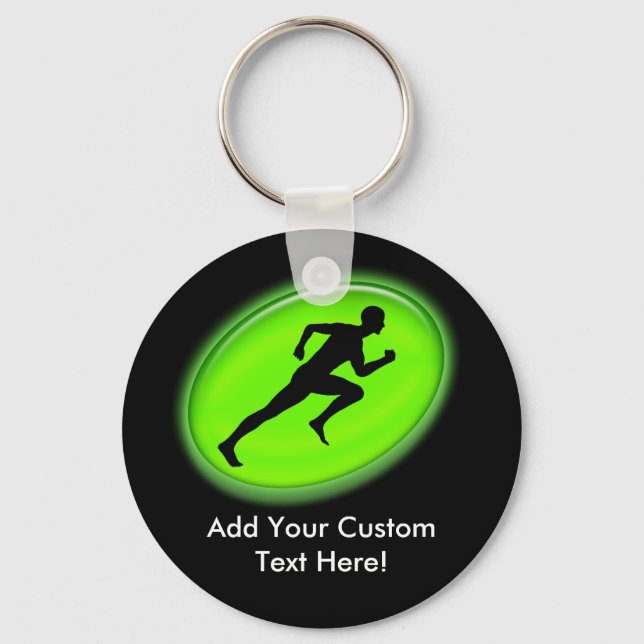 Green Glow Fitness Logo Key Ring (Front)