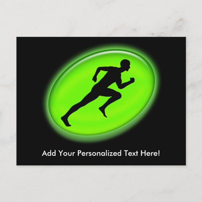 Green Glow Fitness Logo Postcard (Front)