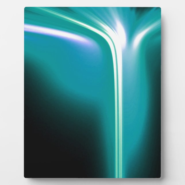 Green Glowing Waterfall of Light Plaque (Front)