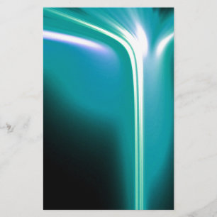 Green Glowing Waterfall of Light Stationery