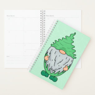 Green Gnome Spiral Bound Planner Notebook