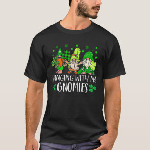 Green Gnome St Patricks Day Hanging With My Gnomie T-Shirt