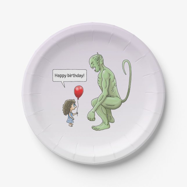 Green Goblin's Happy Birthday Paper Plate (Front)