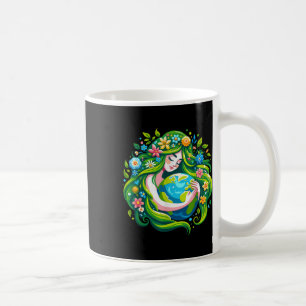 Green Goddess Earth Day Save Our Planet Women Girl Coffee Mug