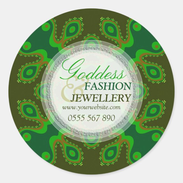 Green Goddess Fashion Retail Product Sticker (Front)