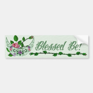 Green Goddess Upright Crescent Bumper Sticker