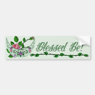 Green Goddess Upright Crescent Bumper Sticker