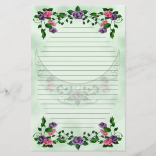 Green Goddess Upright Crescent Lined Stationery