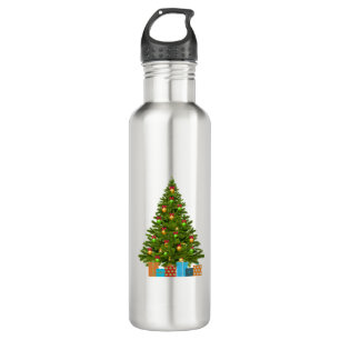 Green, Gold, and Gifts with Green Tree 710 Ml Water Bottle