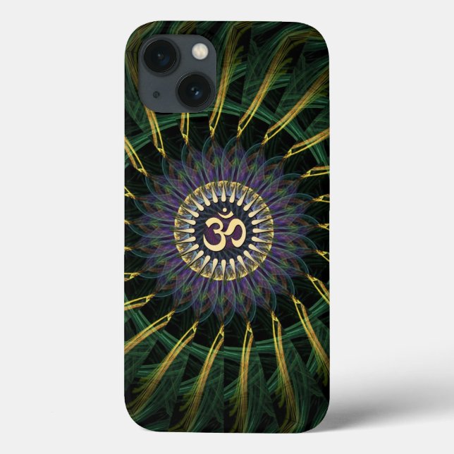 Green Gold Aum Swirl New Age  Case-Mate iPhone Case (Back)