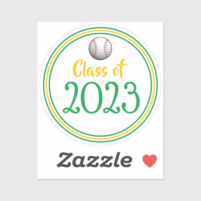 Green & Gold Baseball Class Year Graduation (Sheet)