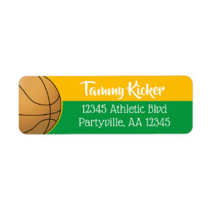 Green & Gold Basketball Address