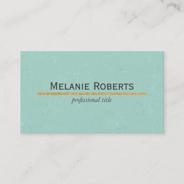 Green / Gold Business Card (Front)