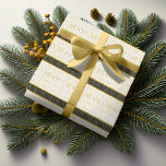 Green Gold Christmas Pattern#35 ID1009 Wrapping Paper<br><div class="desc">If you are wondering what colour combinations to pick for your Christmas decor and gift wrap supplies this year, I've created collections of coordinating patterns to make life just a bit easier. This elegant Christmas typography design features 'We Wish You a Merry Christmas" (repeat three times) '& A Happy New...</div>