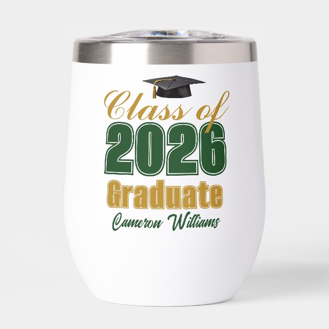 Green Gold Customized Class of 2026 Graduation (Front)