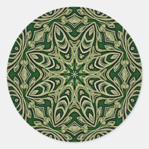Green Gold Decorative Sticker