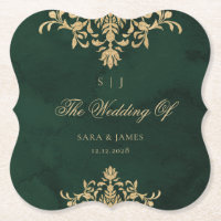 Green Gold Emerald Victorian Enchanted Wedding