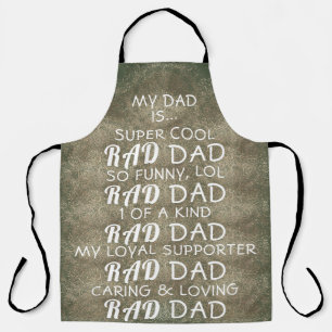 Green Gold Festive RAD DAD Father's Day Apron