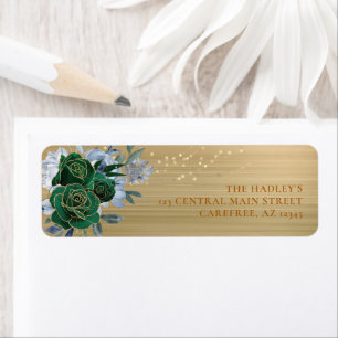 Green Gold Floral 50th Birthday